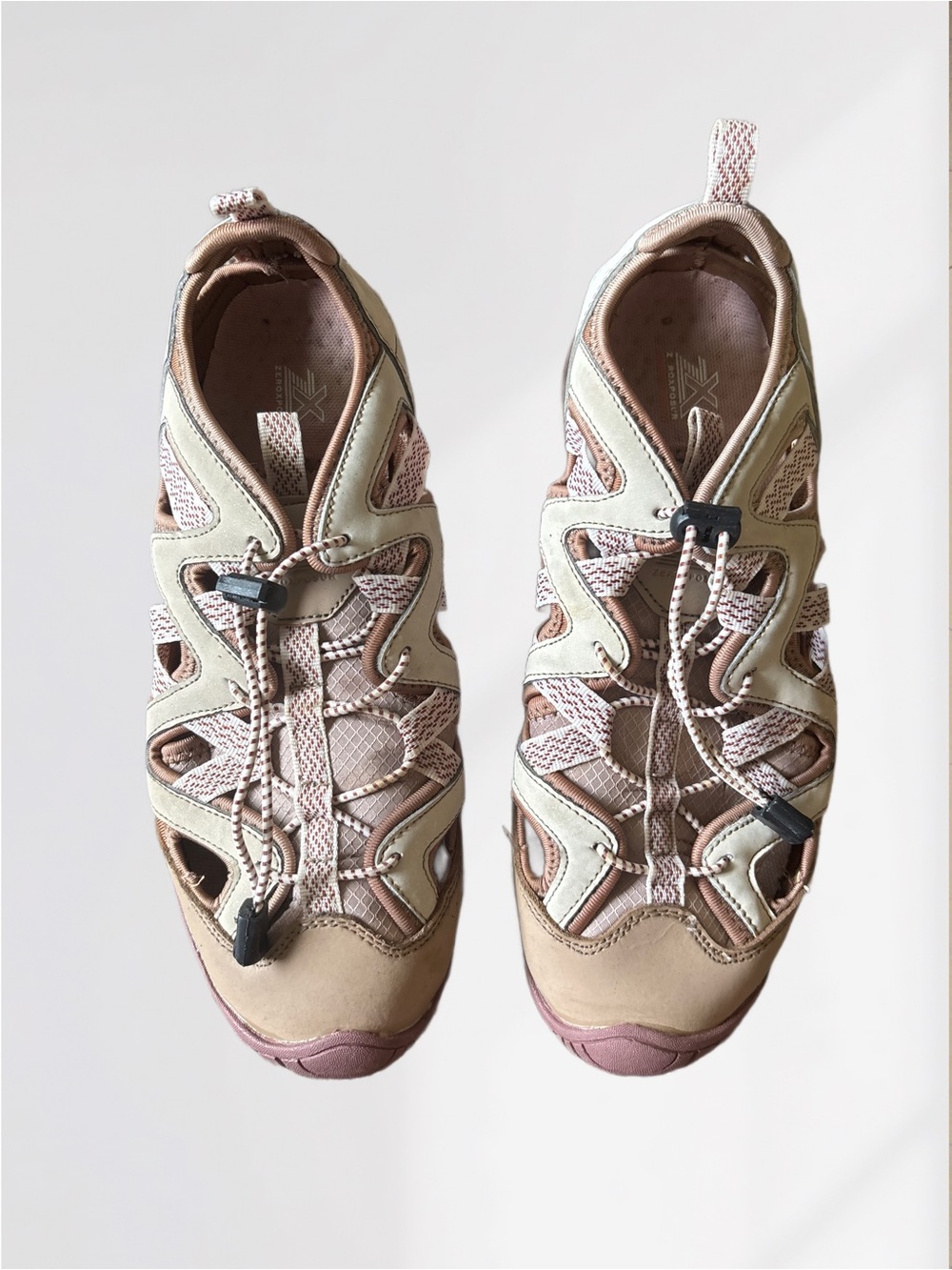 Zeroexposur Neutral Beige/Pink Outdoor Sandal Sneakers Size 8.5